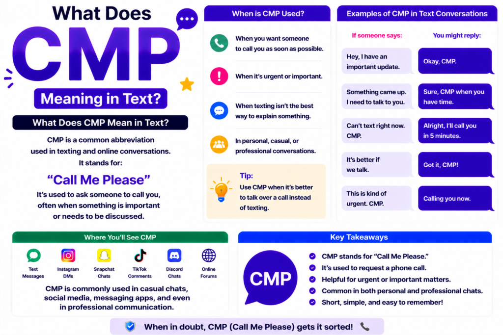 CMP Meaning in Text