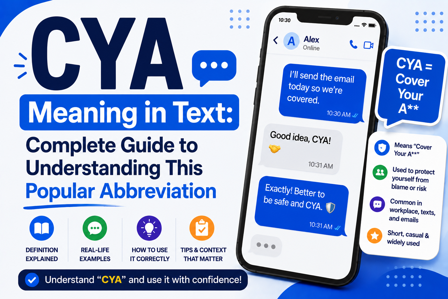 CYA Meaning in Text