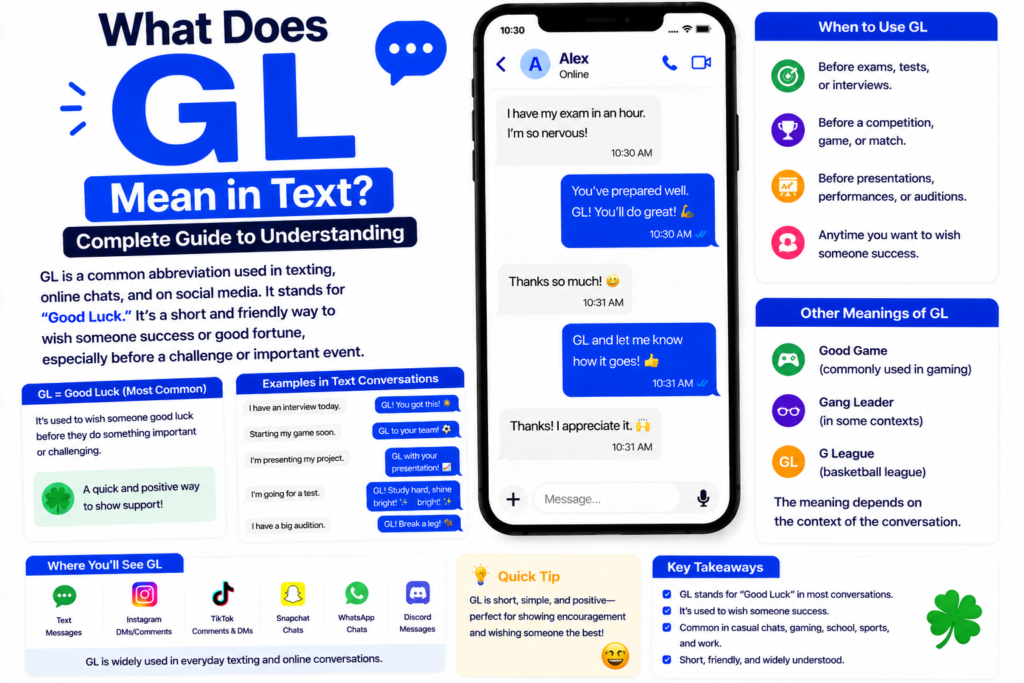 GL Meaning in Text