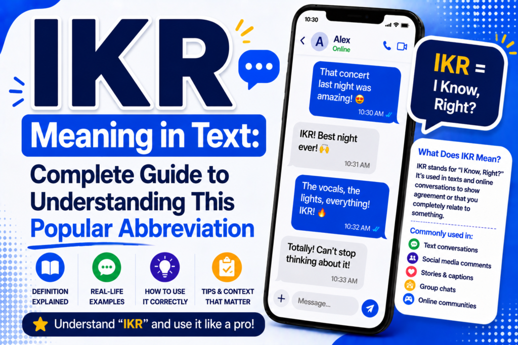 IKR Meaning in Text
