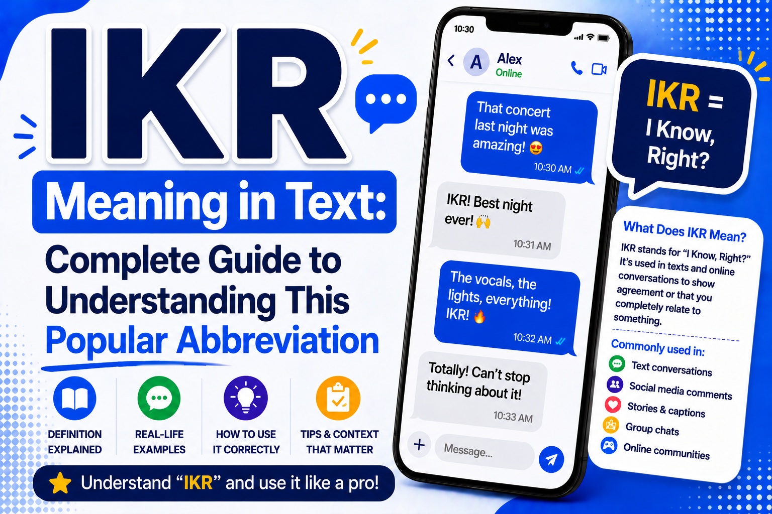 IKR Meaning in Text