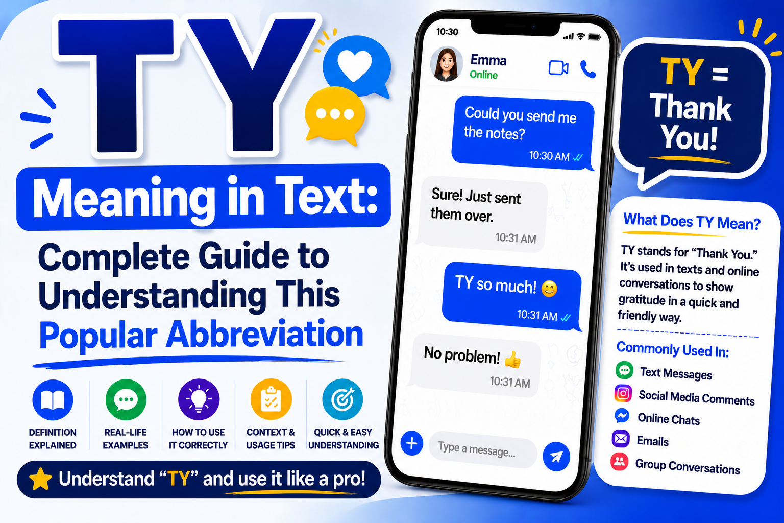 TY Meaning in Text