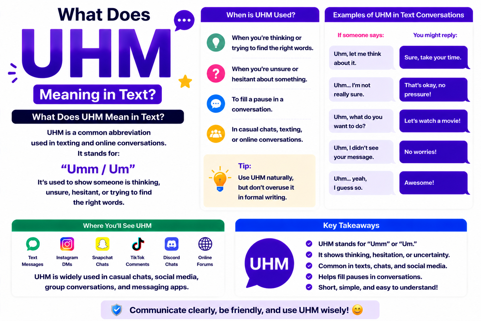 UHM Meaning in Text: Complete Guide with Examples