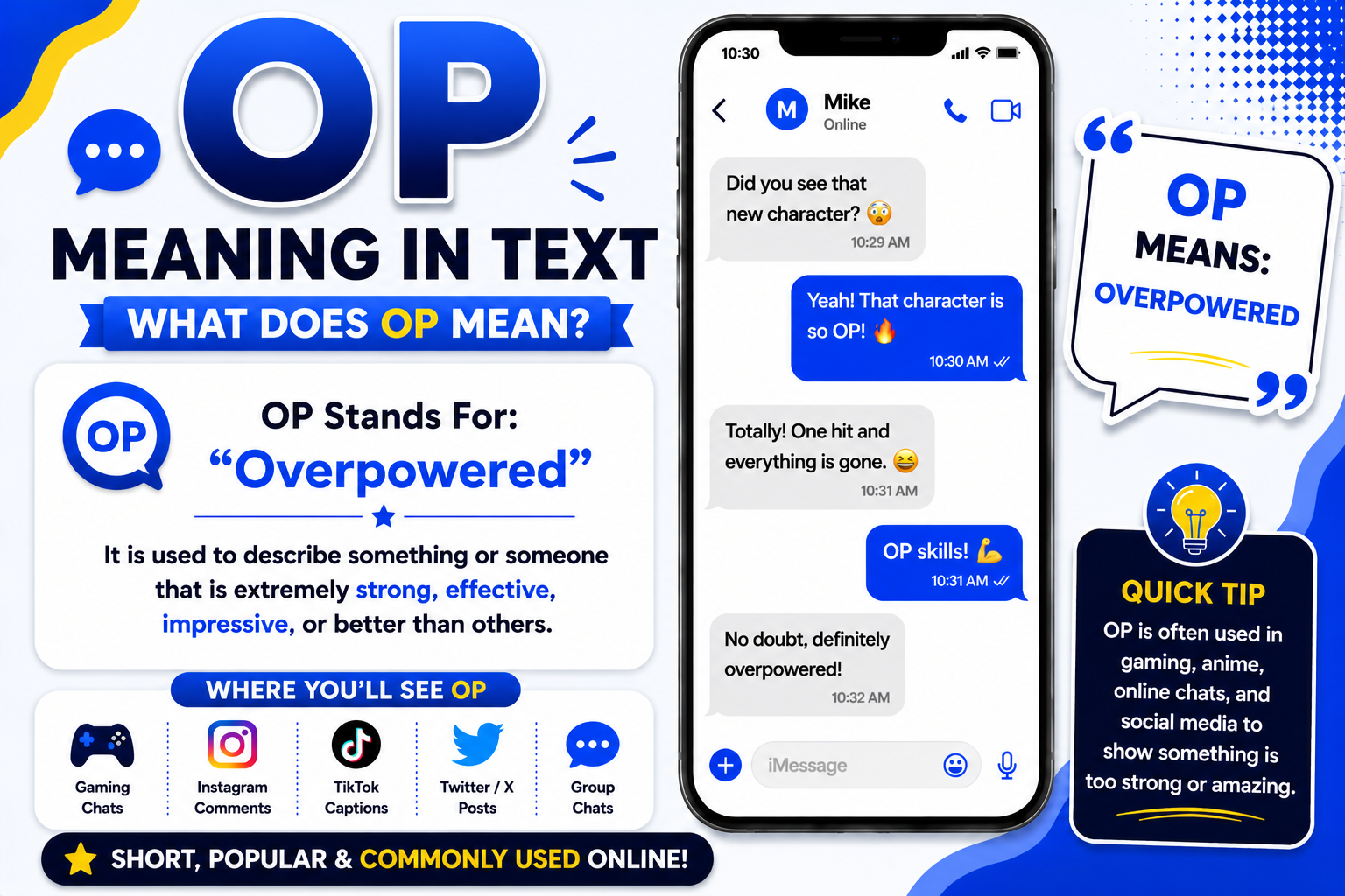 What Does OP Mean in Text