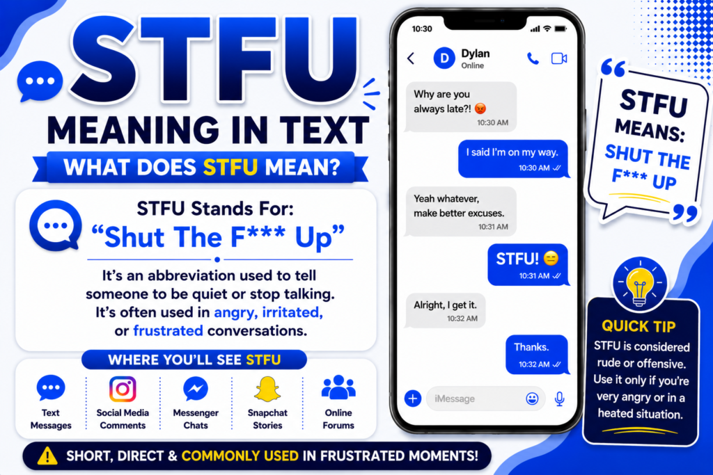 What Does STFU Mean in Text