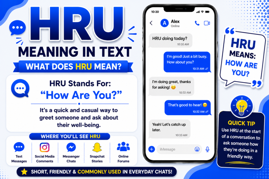 hru meaning in text