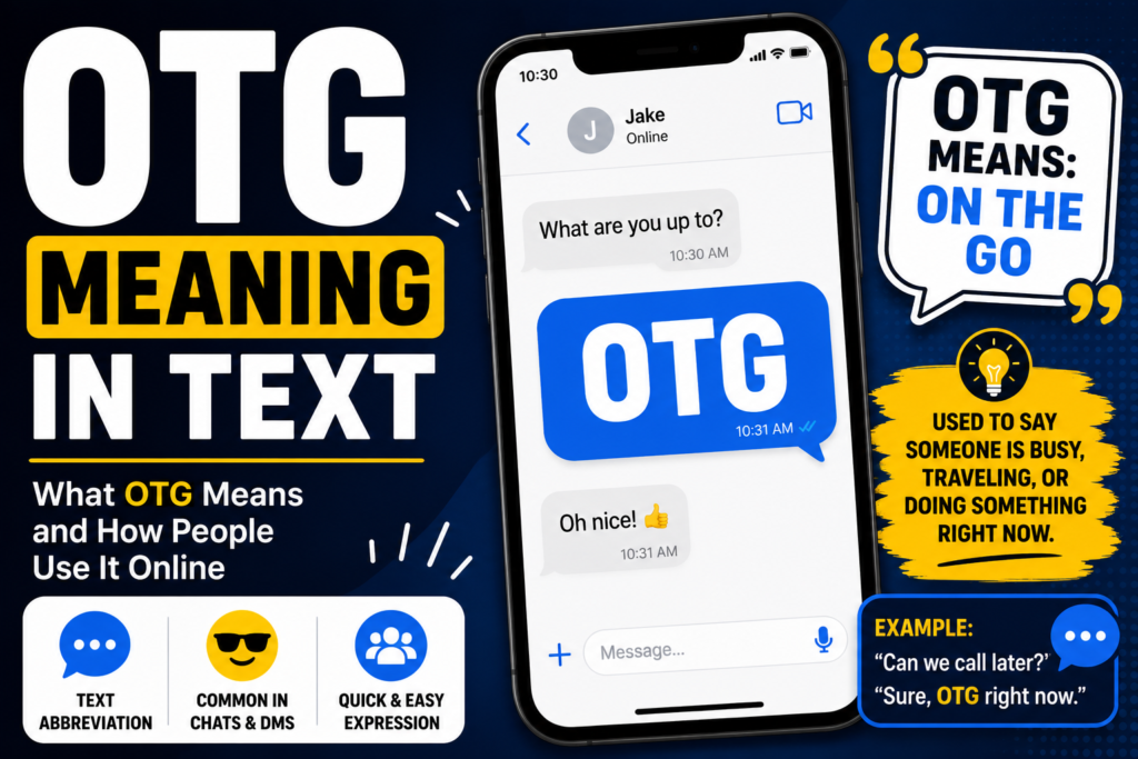 otg meaning in text