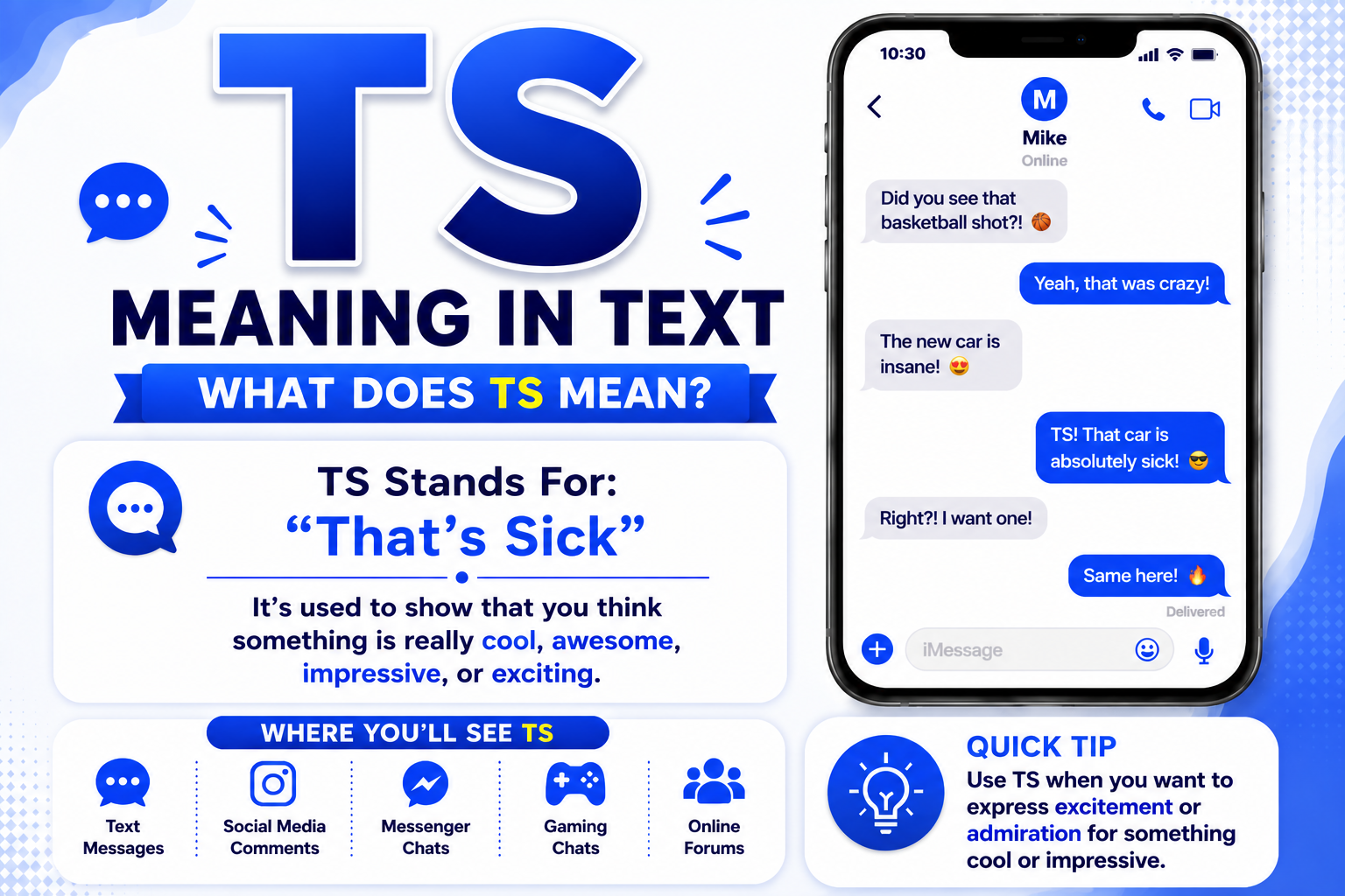 ts meaning in text