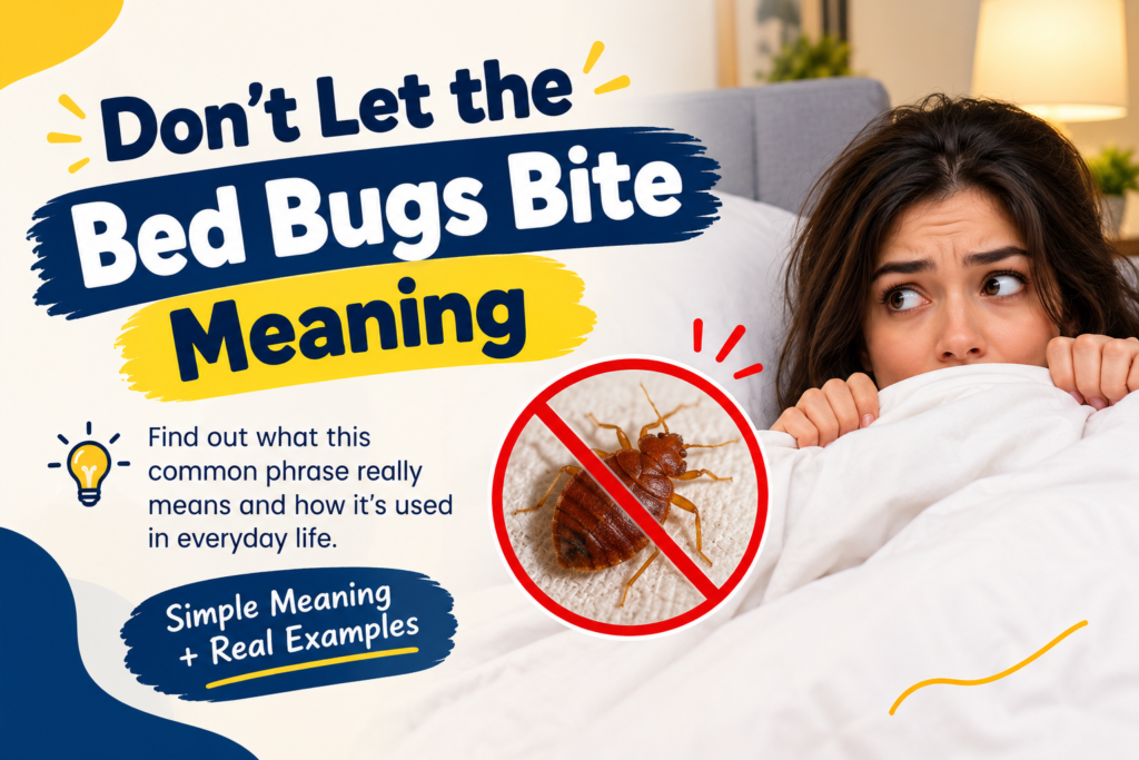 Don’t Let the Bed Bugs Bite Meaning