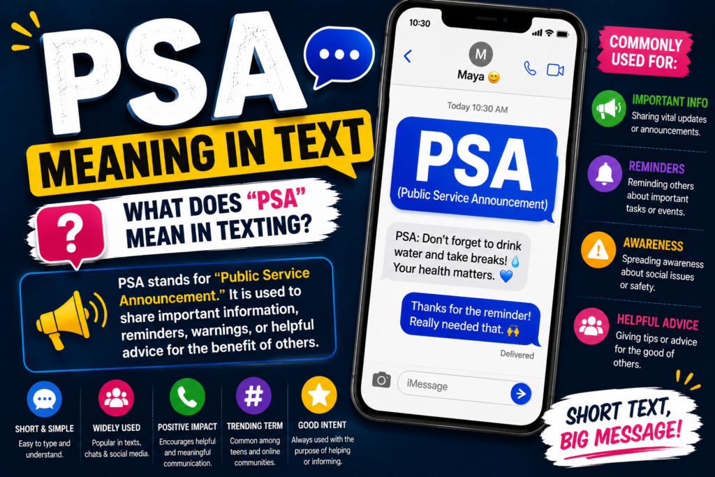 PSA Meaning in Text