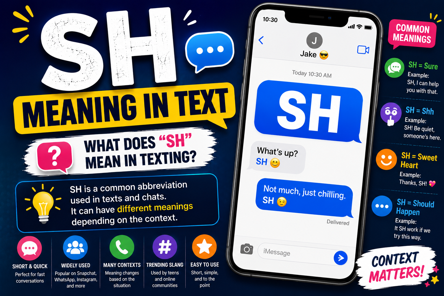 SH Meaning in Text