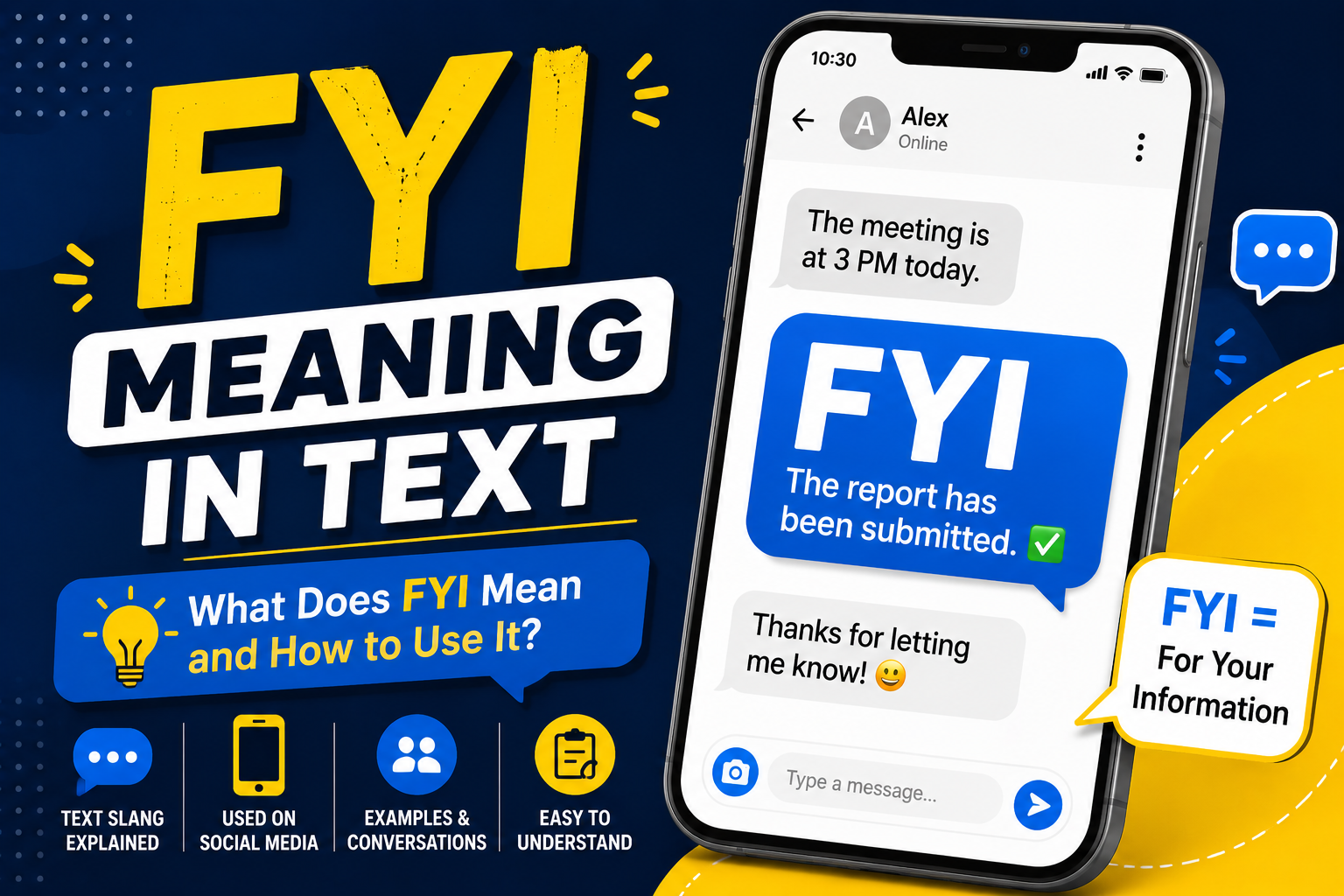 FYI Meaning in Text