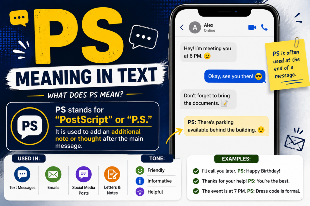 PS Meaning in Text
