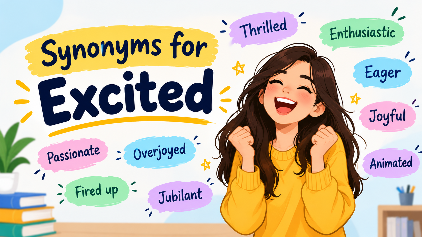 Synonyms for Excited