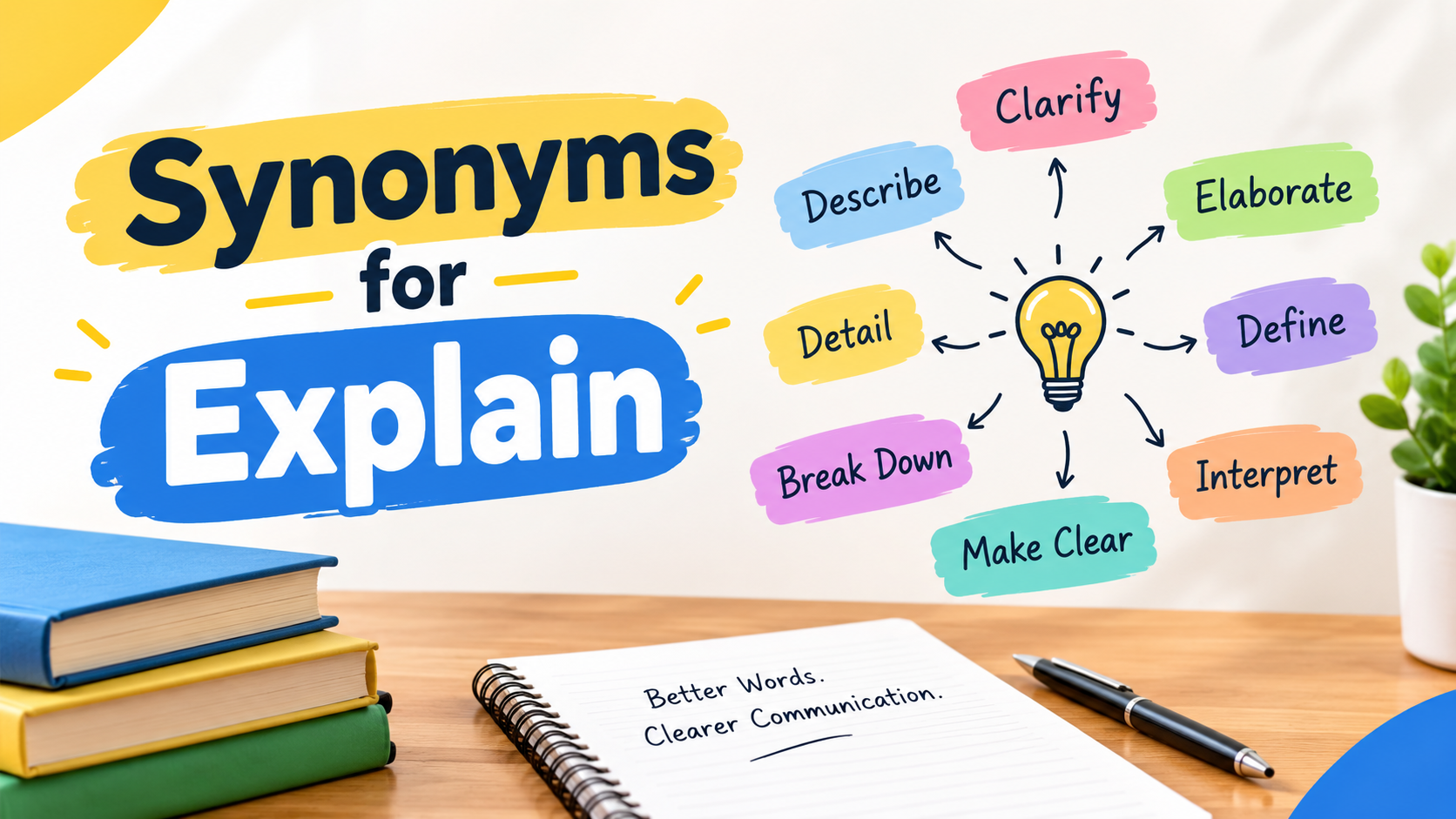 Synonyms for Explain