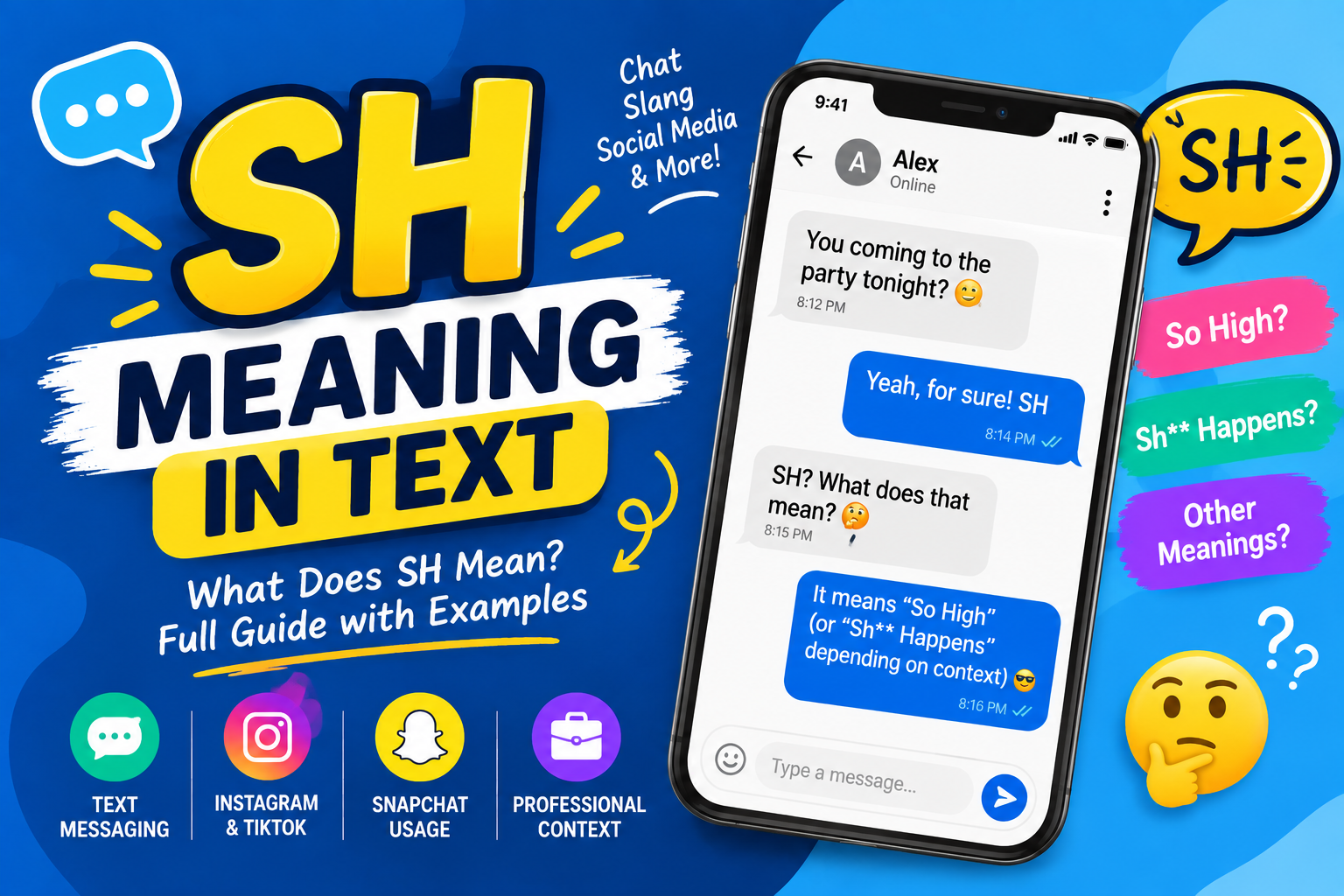 sh meaning in text