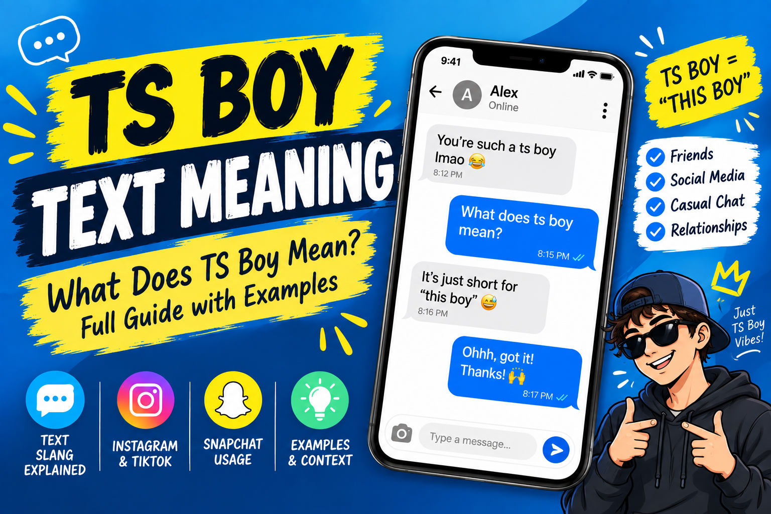 ts boy text meaning