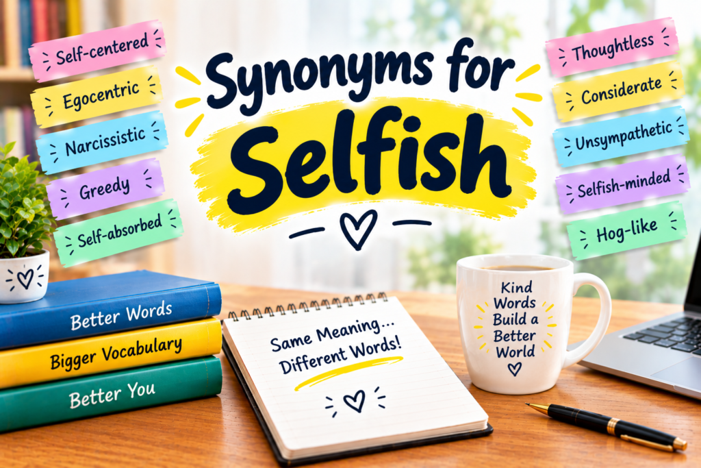 synonyms of Selfish