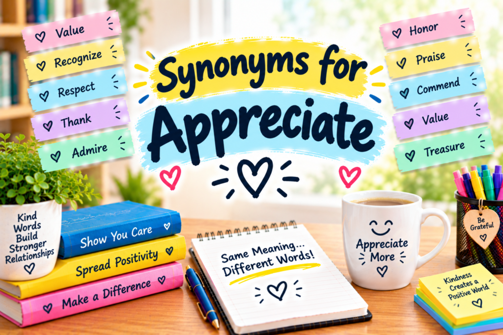 synonyms for Appreciate